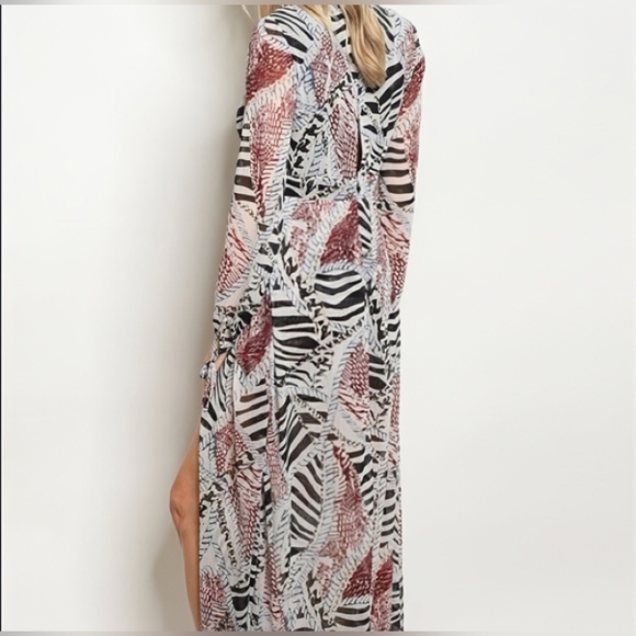 Luxxel Romper Semi-Sheer, Multi Color Print Skirt, Size Medium, Worn Once - Picture 4 of 12